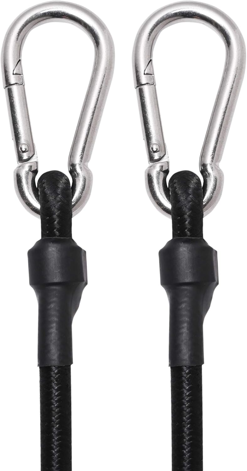 4x Bungee Cords with Carabiners (60 Inch)