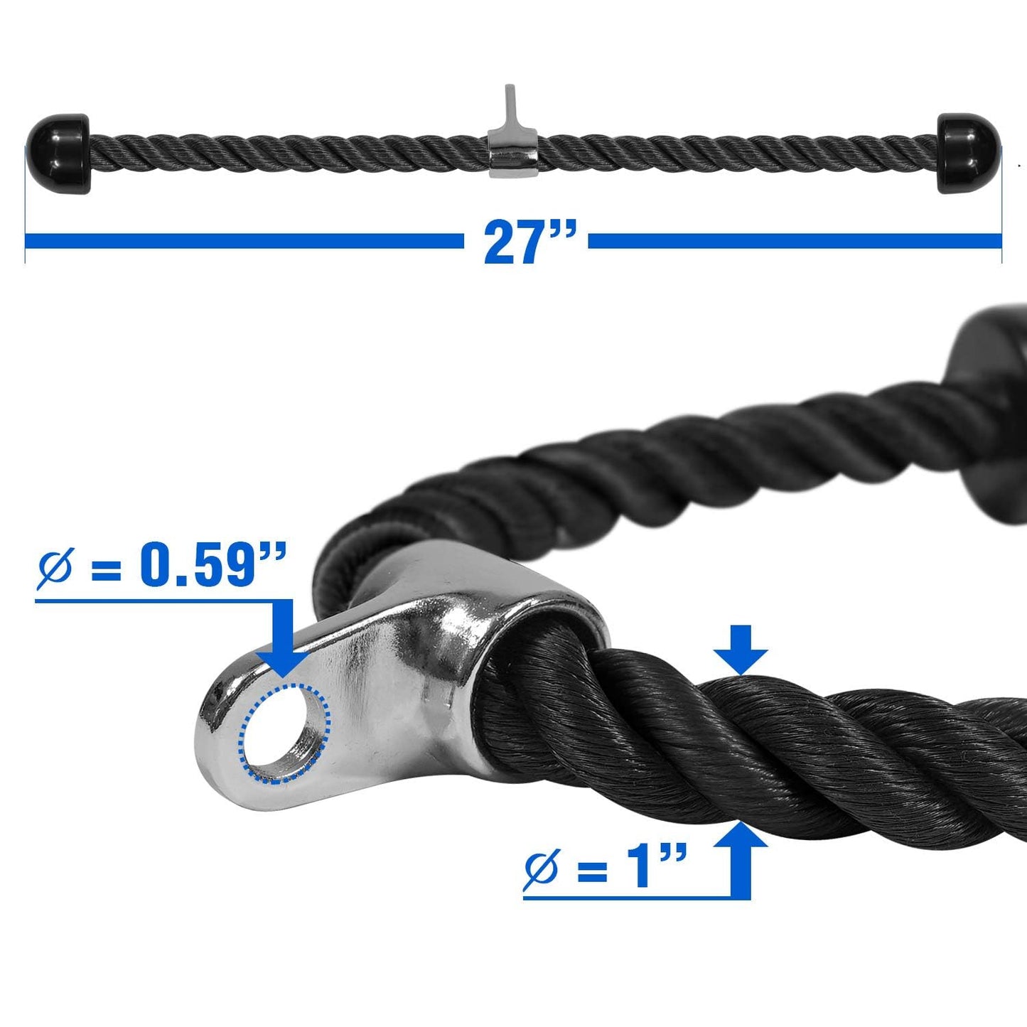 Tricep Rope (with Carabiner)